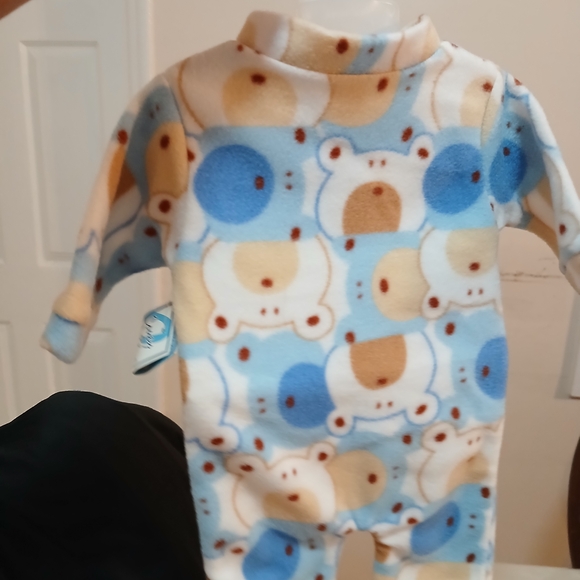 Carter's Blue and Cream Patterned Footie - Picture 6 of 6